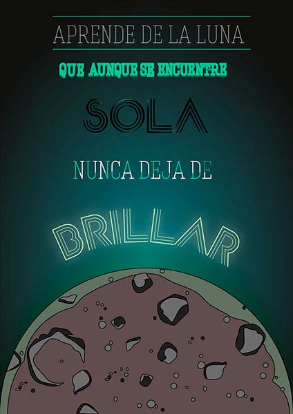 cartel con frase